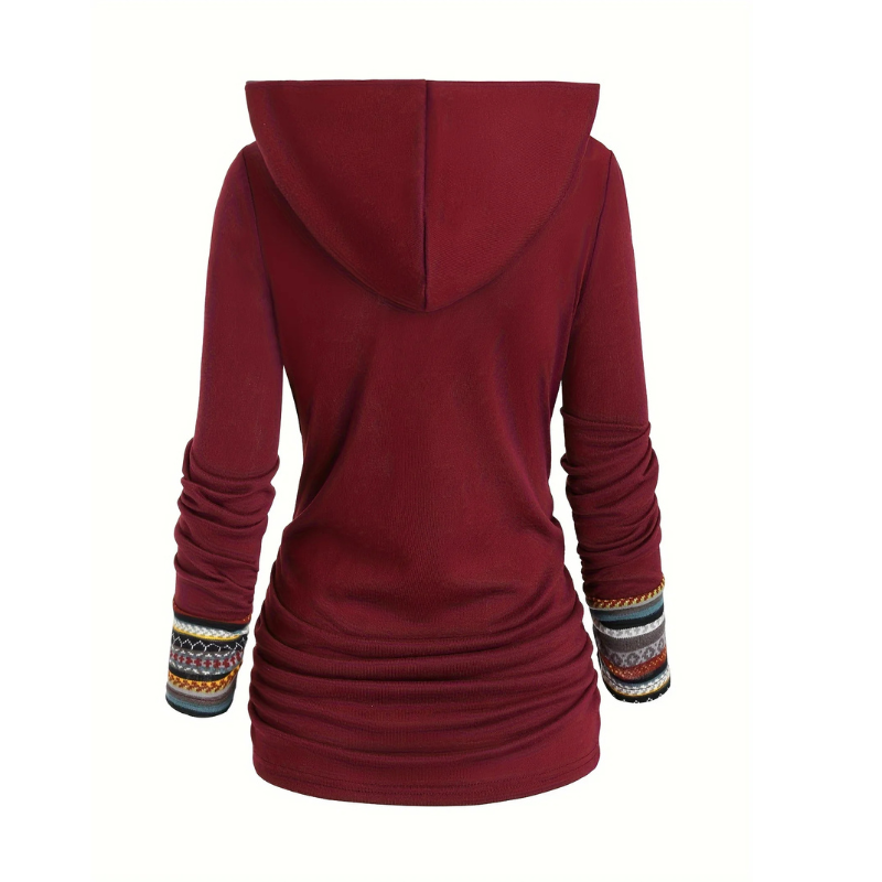 SIERRA Boho Patchwork Hoodie