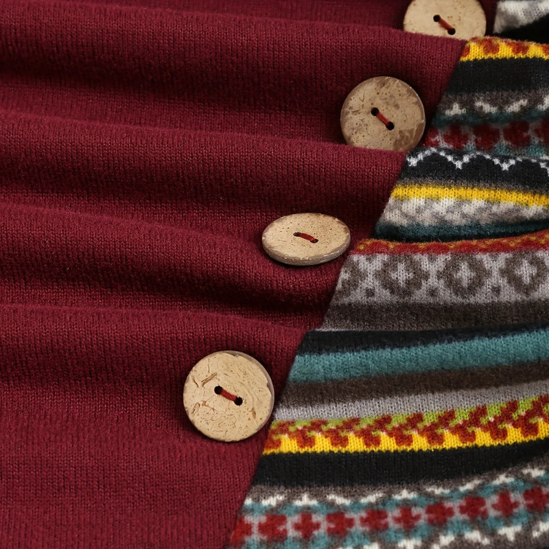 SIERRA Boho Patchwork Hoodie