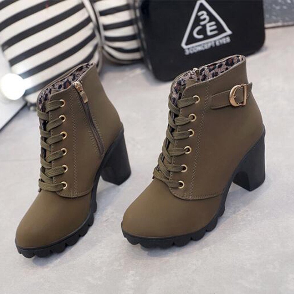 Liora Suede Mid-Heel Ankle Boots