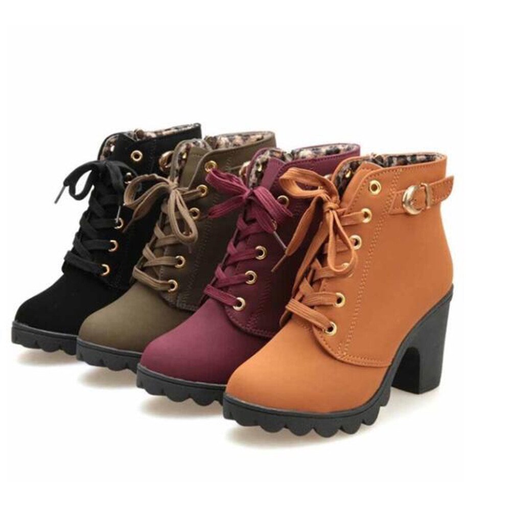 Liora Suede Mid-Heel Ankle Boots
