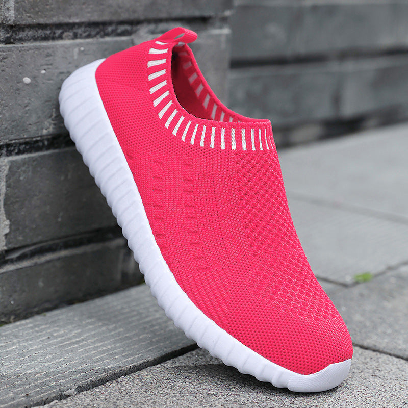 Breathable Knit Slip-On Sneakers