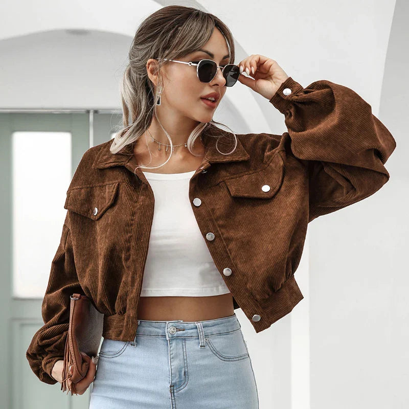 ASHBOURNE CROPPED CORDUROY JACKET