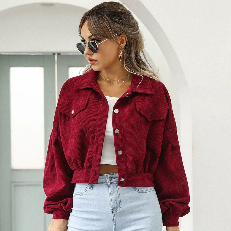 ASHBOURNE CROPPED CORDUROY JACKET