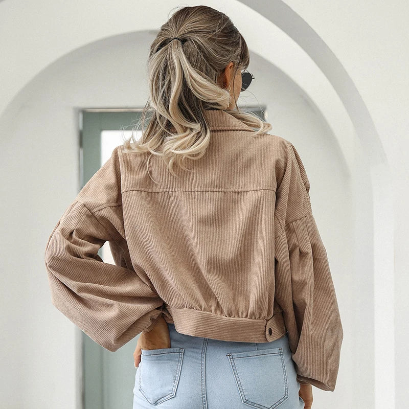 ASHBOURNE CROPPED CORDUROY JACKET