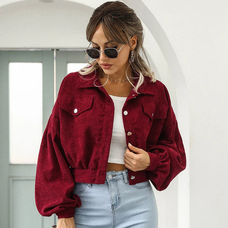 ASHBOURNE CROPPED CORDUROY JACKET