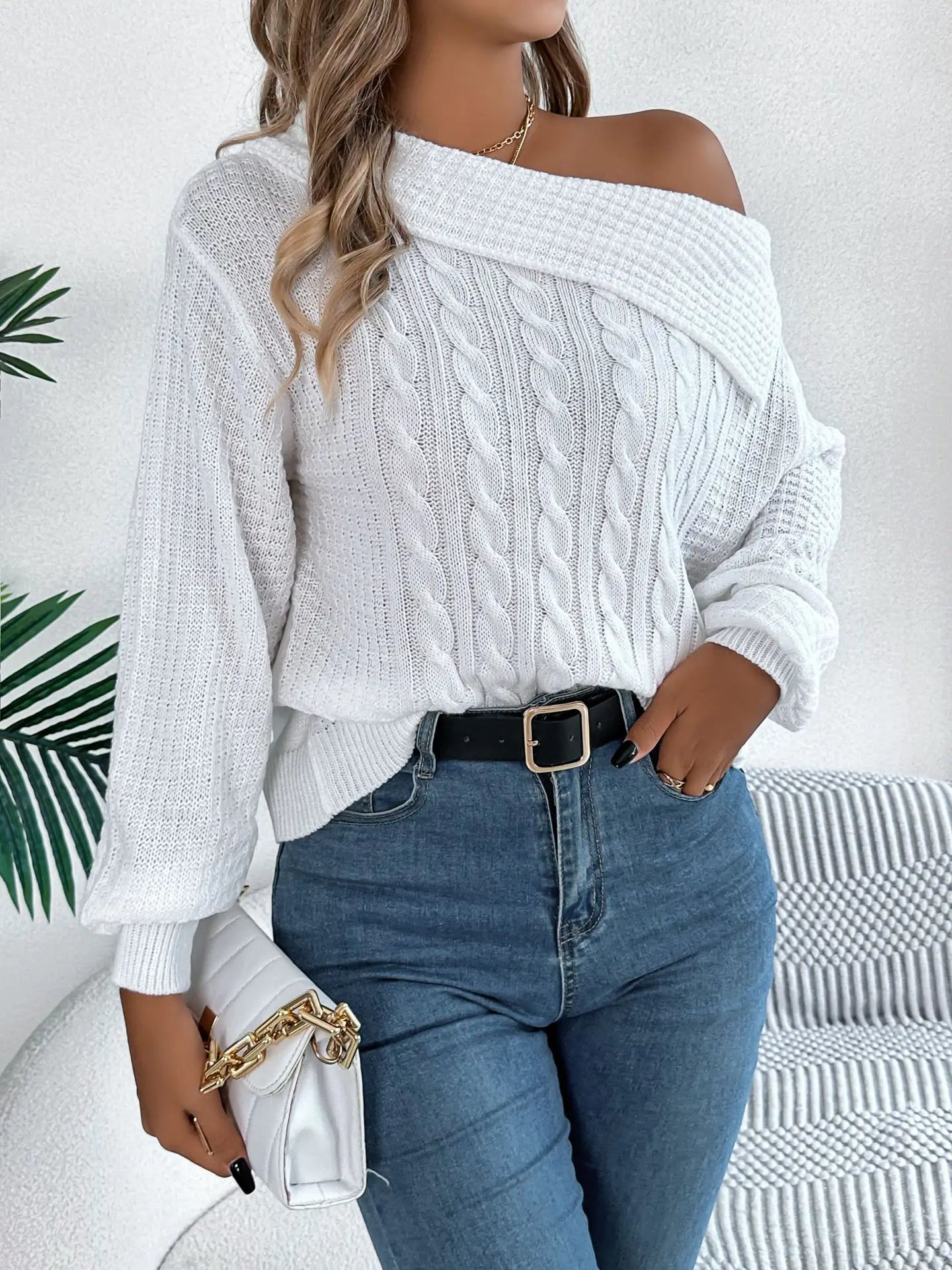 Breeze Knit Off-Shoulder Sweater