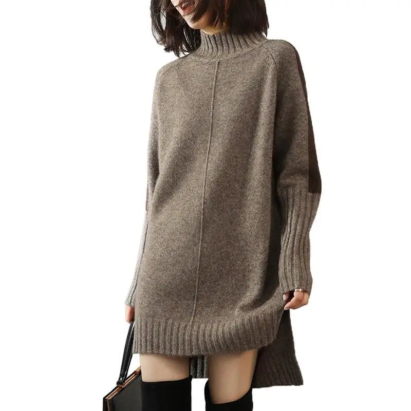 Cascade Knit Sweater Dress