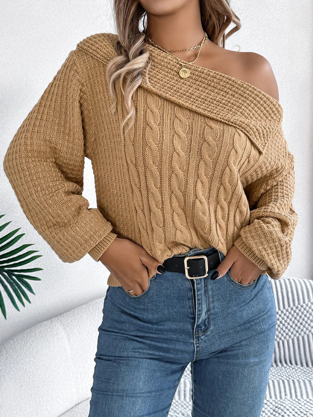 Breeze Knit Off-Shoulder Sweater