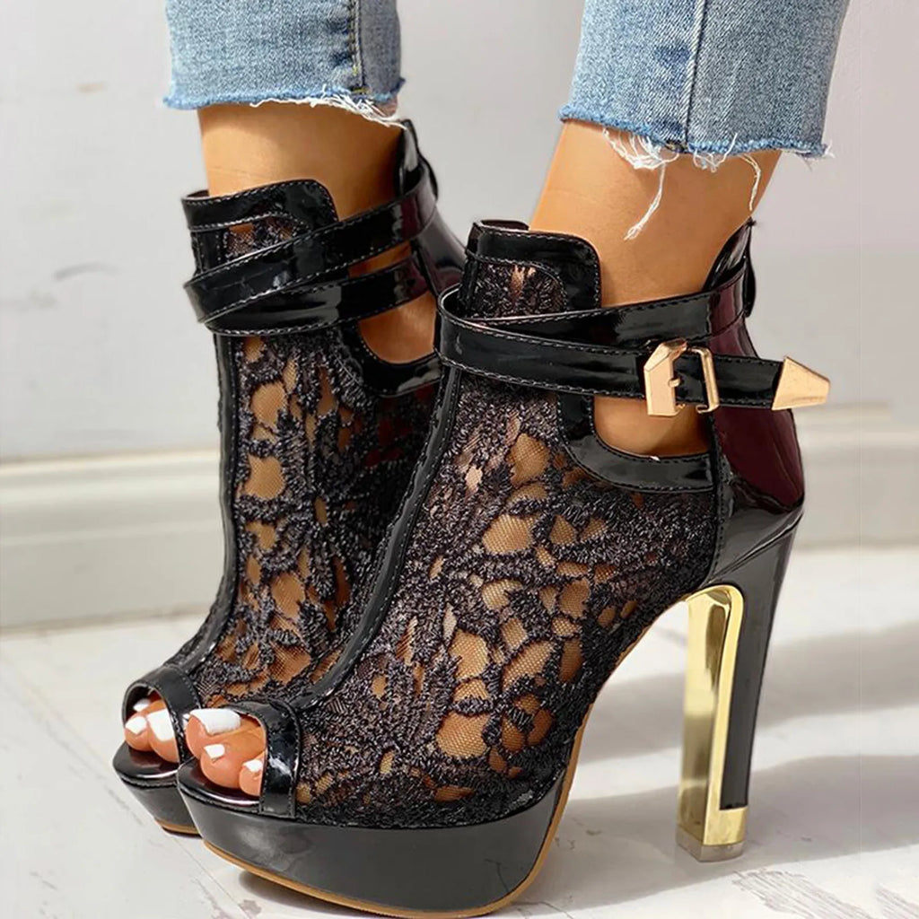 Ella Floral Heels